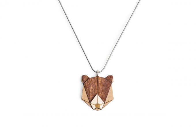 BeWooden Halskette mit Anhänger mit Tiermotiv "Bear Pendant BeWooden Halskette mit Anhänger mit Tiermotiv "Bear Pendant