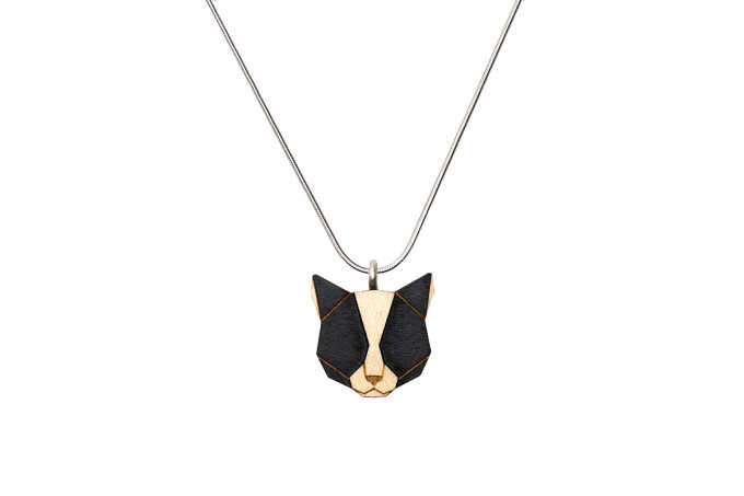 BeWooden Halskette mit Anhänger mit Tiermotiv "Black Cat Pendant" BeWooden Halskette mit Anhänger mit Tiermotiv "Black Cat Pendant"