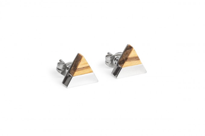BeWooden Ohrringe - Ohrstecker mit Holzdetail - Lini Earrings Triangle BeWooden Ohrringe - Ohrstecker mit Holzdetail - Lini Earrings Triangle