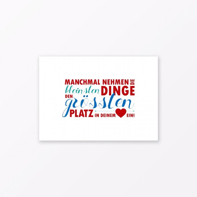 TYPOP Postkarte "Kleine Dinge" DIN A6 TYPOP Postkarte "Kleine Dinge" DIN A6
