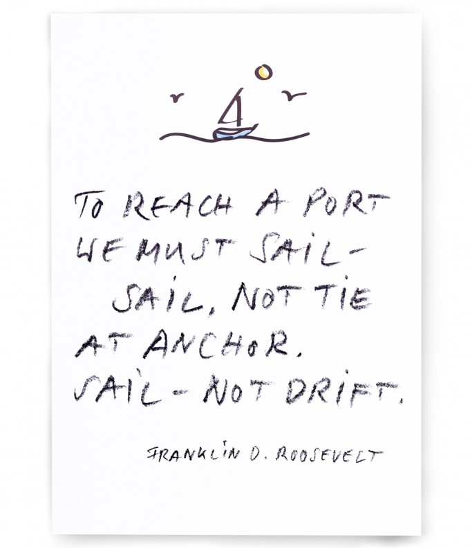 PETERSEN - Poster "To reach a port", Franklin D. Roosevelt (A3) PETERSEN - Poster "To reach a port", Franklin D. Roosevelt (A3)