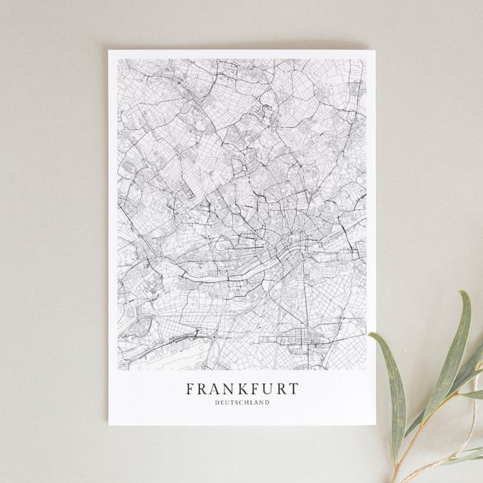 Frankfurt als hochwertiges Poster im skandinavischen Stil von Skanemarie