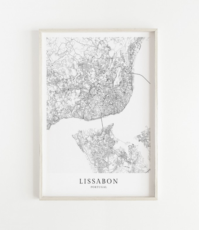 LISSABON als hochwertiges Poster im skandinavischen Stil von Skanemarie