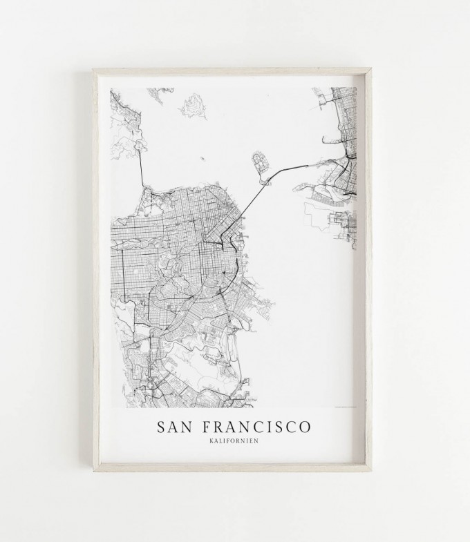 SAN FRANCISCO als hochwertiges Poster im skandinavischen Stil von Skanemarie