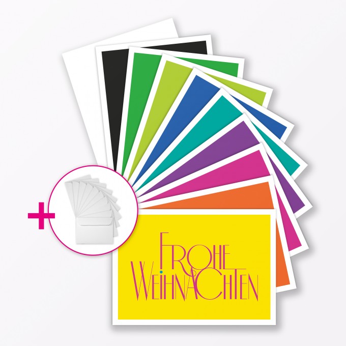 TYPOP 10-teiliges Weihnachtskarten POP "Fröhliche Weihnachten" DIN A6 inkl. Umschläge weiss TYPOP 10-teiliges Weihnachtskarten POP "Fröhliche Weihnachten" DIN A6 inkl. Umschläge weiss