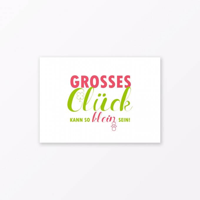 TYPOP Postkarte „Großes Glück“ DIN A6 TYPOP Postkarte „Großes Glück“ DIN A6
