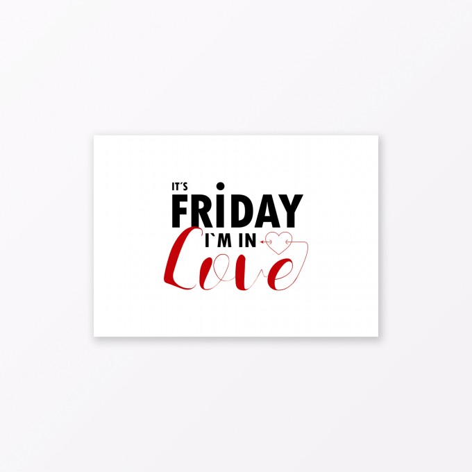 TYPOP Postkarte „Fridaylove“ DIN A6 TYPOP Postkarte „Fridaylove“ DIN A6