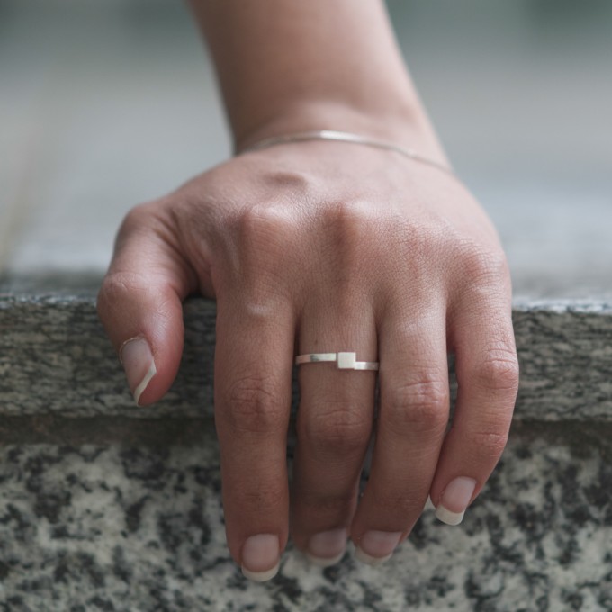 Jonathan Radetz Jewellery, Ring CUBE, Silber 925 Jonathan Radetz Jewellery, Ring CUBE, Silber 925