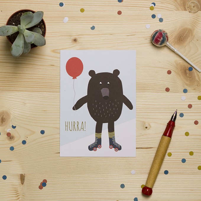 HEJ Marlen Postkarte "Hurra" HEJ Marlen Postkarte "Hurra"