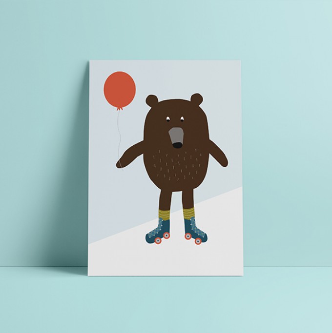 HEJ Marlen Poster "Bär" A3 HEJ Marlen Poster "Bär" A3