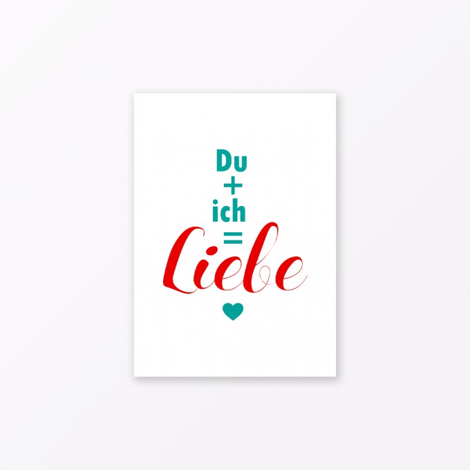 TYPOP Postkarte "Du + Ich" DIN A6 TYPOP Postkarte "Du + Ich" DIN A6