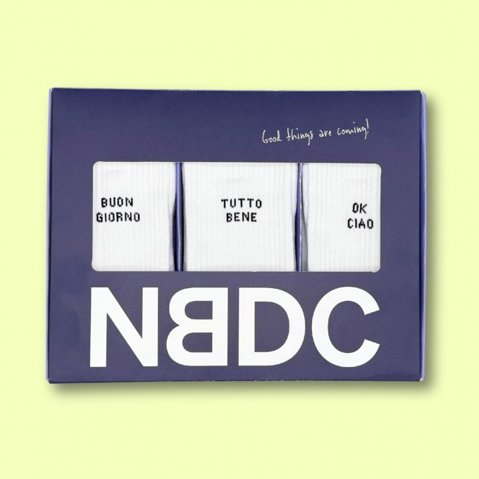 3-PACK SOCKEN BUON GIORNO, TUTTO BENE, OK CIAO - No Bad Days Club
