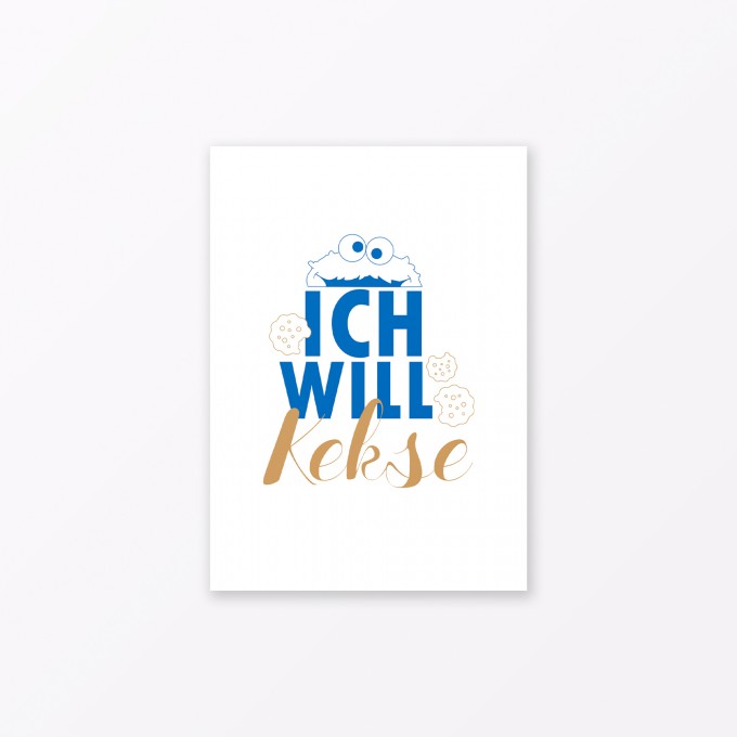 TYPOP Postkarte "Ich will Kekse" DIN A6 TYPOP Postkarte "Ich will Kekse" DIN A6