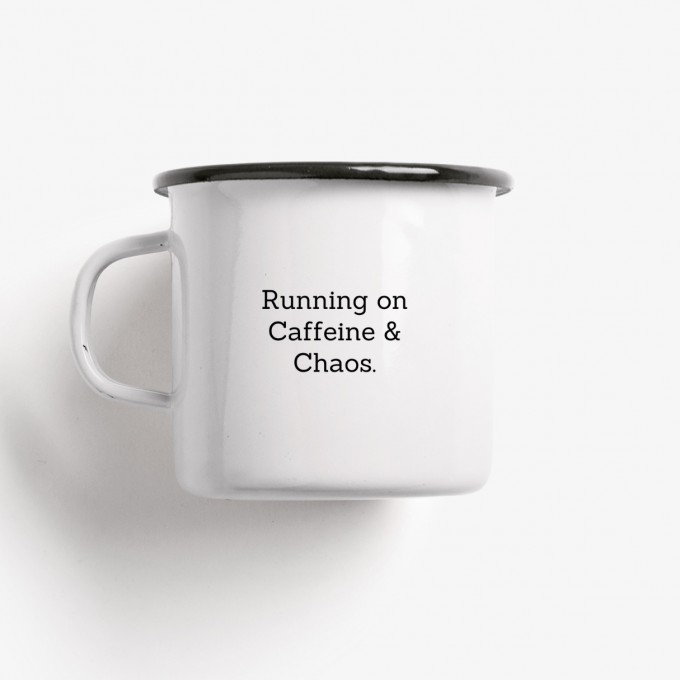 typealive / Emaillebecher Tasse / Running On