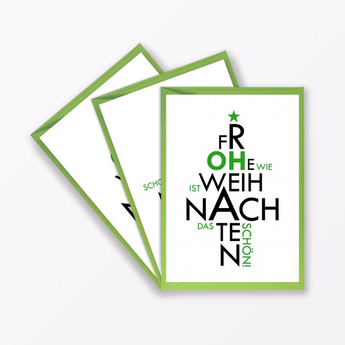 TYPOP 3-teiliges Set Weihnachtskarte "Oh…" A6 inkl. Umschläge TYPOP 3-teiliges Set Weihnachtskarte "Oh…" A6 inkl. Umschläge