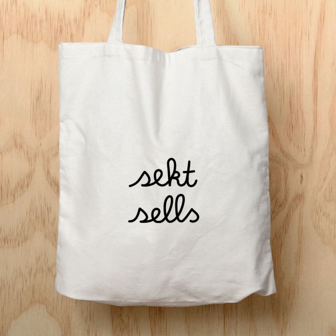 "sekt sells" Baumwolltasche "sekt sells" Baumwolltasche