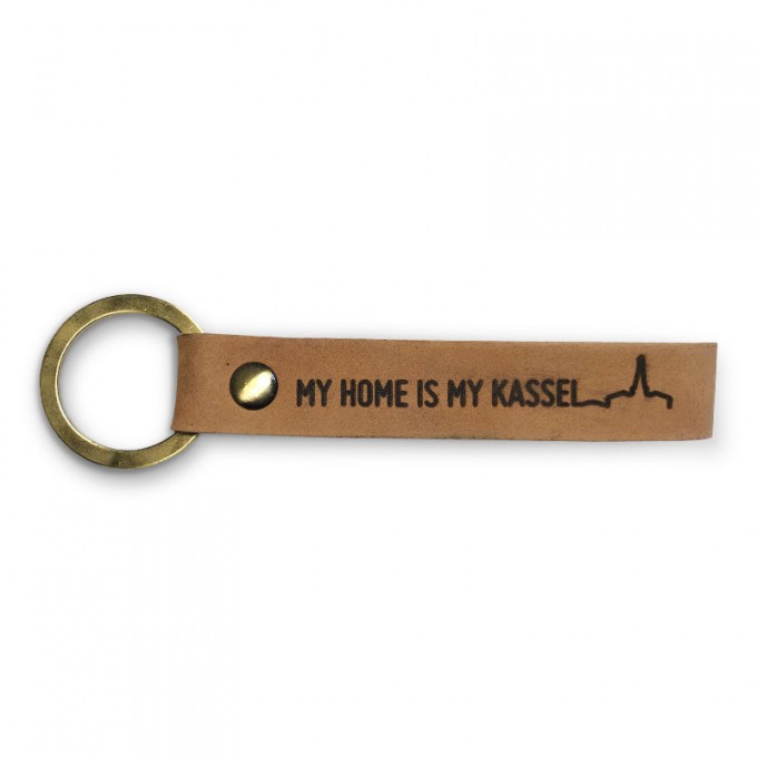 Stadtliebe® | Kassel Leder Schlüsselanhänger mit Messing Ring „My Home Is My Kassel" Stadtliebe® | Kassel Leder Schlüsselanhänger mit Messing Ring „My Home Is My Kassel"