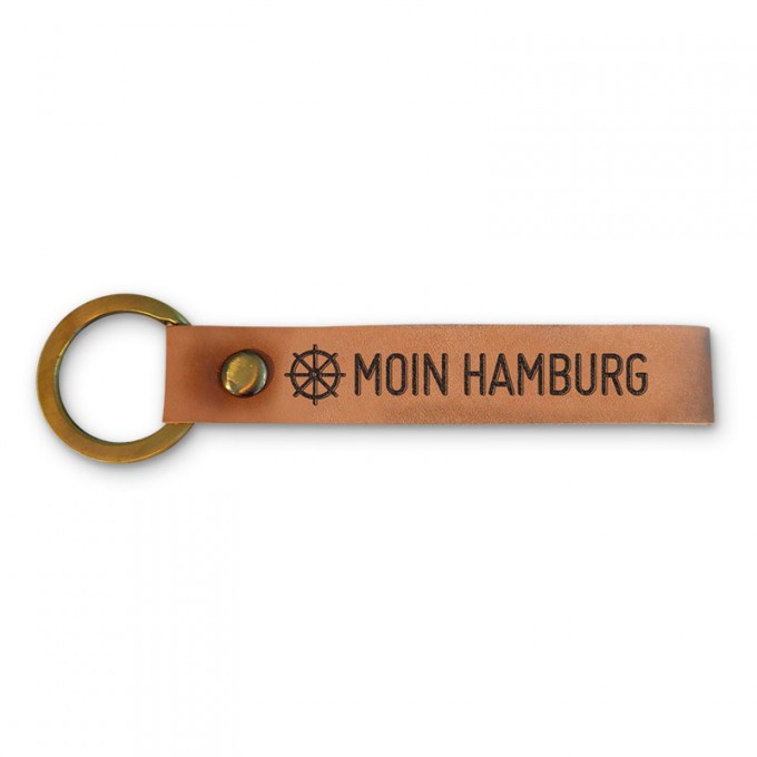 Stadtliebe® | Hamburg Leder Schlüsselanhänger mit Messing Ring "Moin Hamburg" Stadtliebe® | Hamburg Leder Schlüsselanhänger mit Messing Ring "Moin Hamburg"