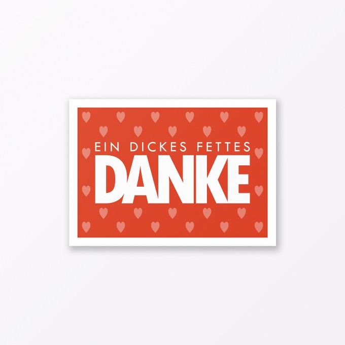 TYPOP Postkarte „Danke“ mit Herz ORANGE A6 TYPOP Postkarte „Danke“ mit Herz ORANGE A6