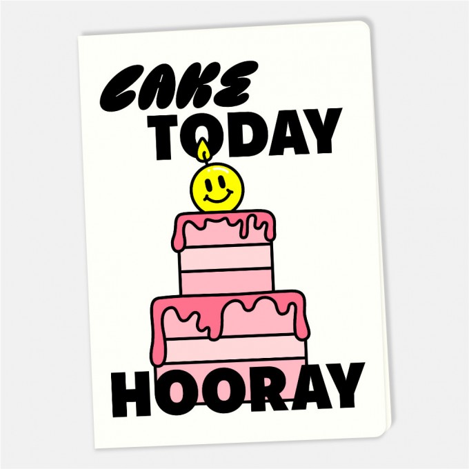 Klappkarte „Cake Today, Hooray!“ – Brunhilda