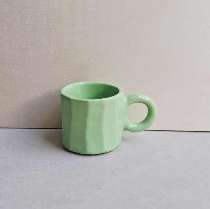 Skelini - handgemachte Espresso Tasse grün