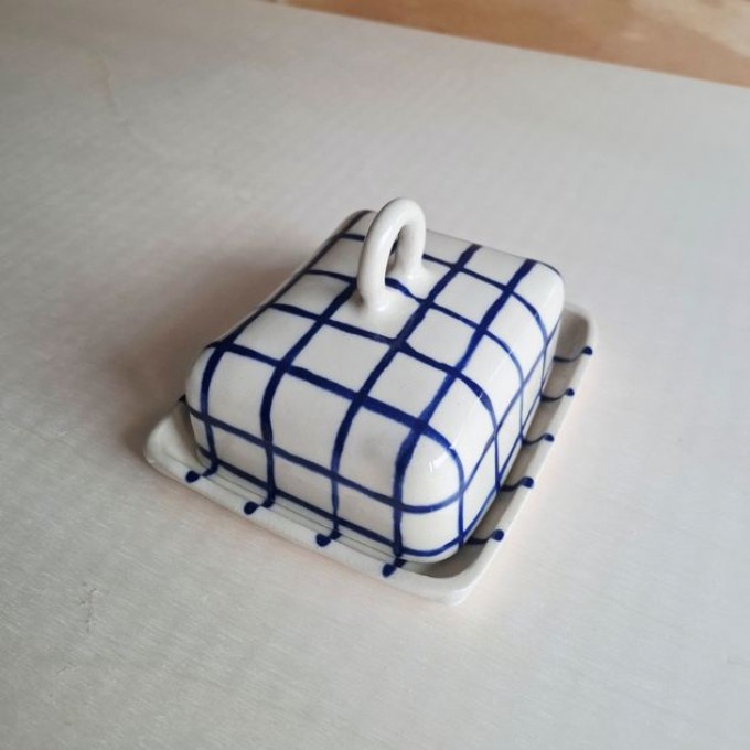 Skelini - Keramik Butterdose handgemacht