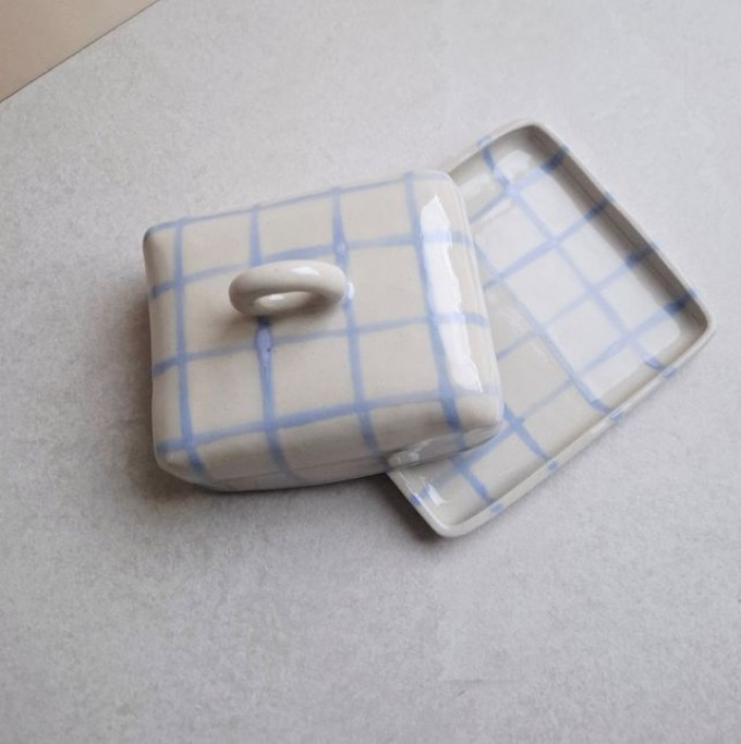 Skelini - Keramik Butterdose handgemacht