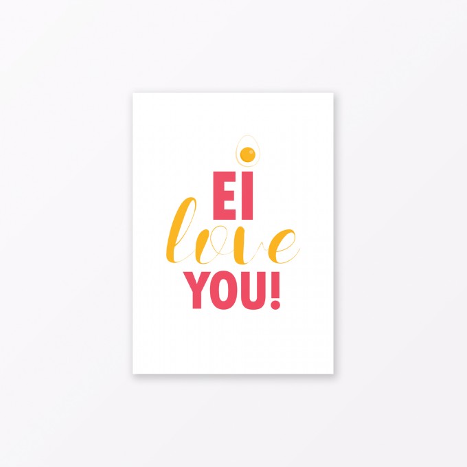 TYPOP Postkarte "Ei love you" DIN A6 TYPOP Postkarte "Ei love you" DIN A6
