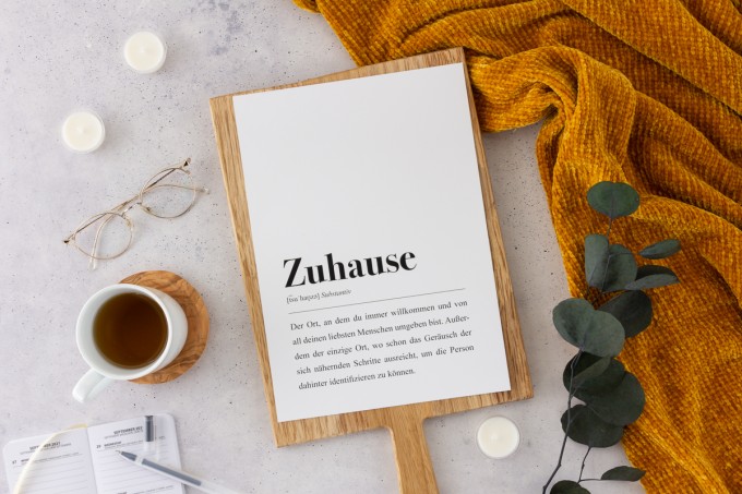 Zuhause Definition: DIN A4 Poster - Pulse of Art Zuhause Definition: DIN A4 Poster - Pulse of Art
