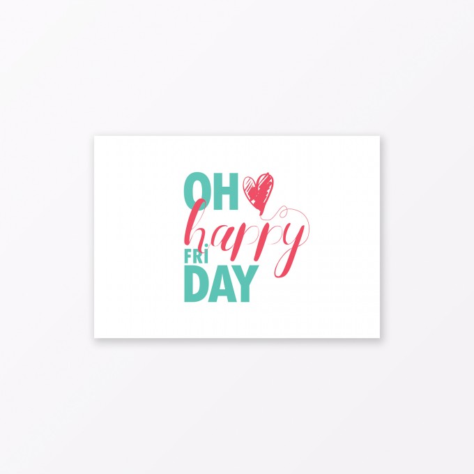 TYPOP Postkarte "Oh happy Friday" DIN A6 TYPOP Postkarte "Oh happy Friday" DIN A6