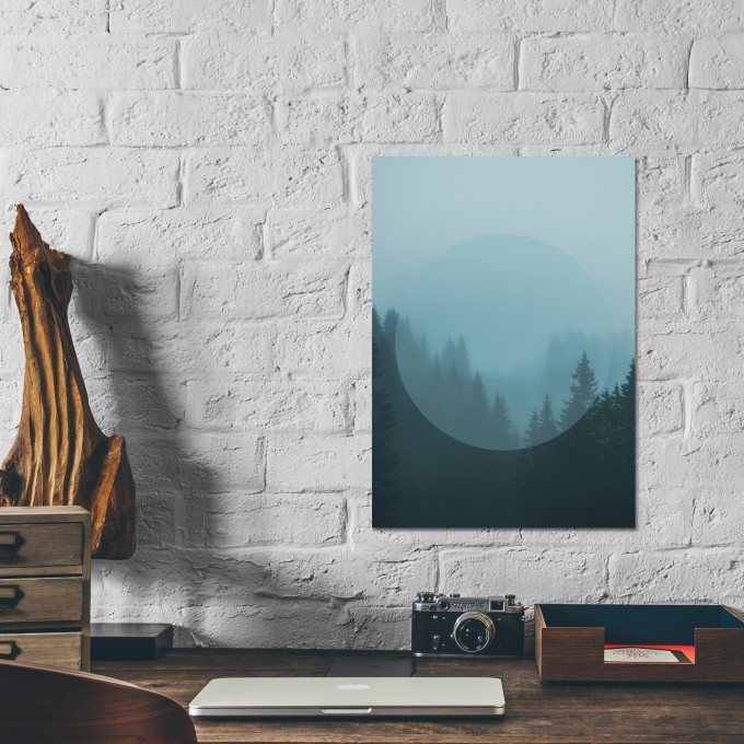 JOE MANIA / Modern Artprint Poster / Landscapes Circular 2 (Forest) DIN A4 - A0 JOE MANIA / Modern Artprint Poster / Landscapes Circular 2 (Forest) DIN A4 - A0