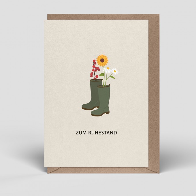 Klappkarte - Ruhestand Karte - Ruhestand - Nr. 270 - Naturbedacht