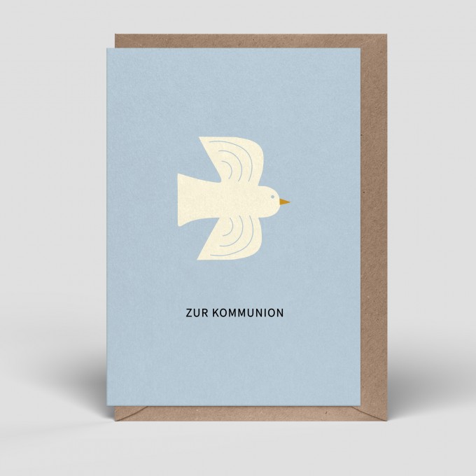 Klappkarte - Kommunion Karte - Kommunion - Nr. 283 - Naturbedacht