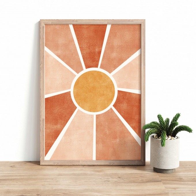 Paperlandscape | Kunstdruck "Sonne Terrakotta" | Poster Sonnenaufgang | verschiedene Größen Paperlandscape | Kunstdruck "Sonne Terrakotta" | Poster Sonnenaufgang | verschiedene Größen