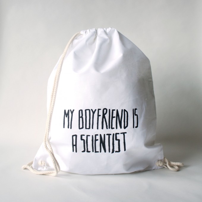 KINDERGELD TURNBEUTEL "DIRK" MY BOYFRIEND IS A SCIENTIST KINDERGELD TURNBEUTEL "DIRK" MY BOYFRIEND IS A SCIENTIST