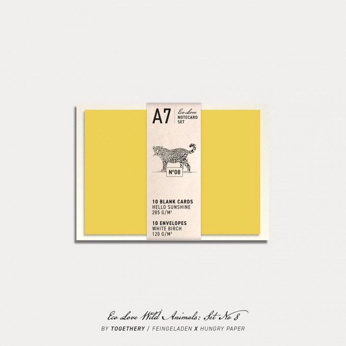 Feingeladen / Eco Love WILD ANIMALS Notecard Set No 8 / A7