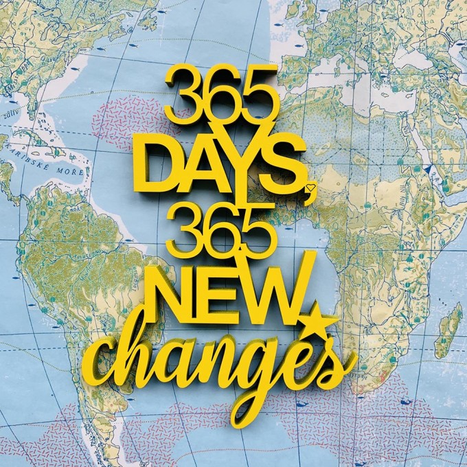 NOGALLERY 365 days, 365 new changes- Deko Schriftzug Holz NOGALLERY 365 days, 365 new changes- Deko Schriftzug Holz