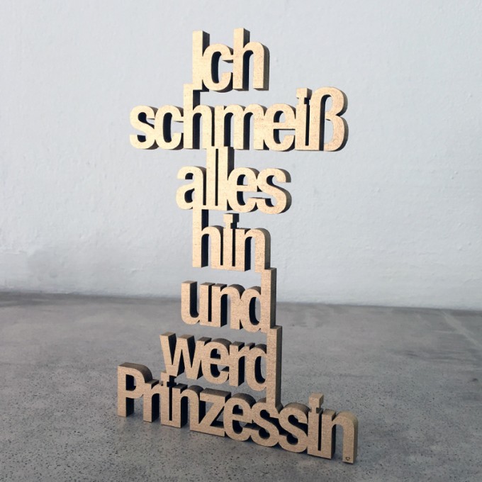 Nogallery Ich Schmeiss Alles Hin Und Werd Prinzessin Deko Schriftzug Holz