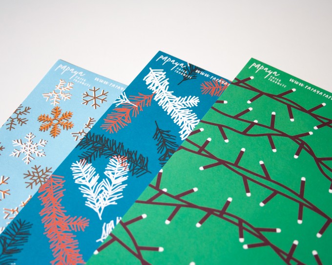 3er Set Geschenkpapier Weihnachten // Papaya paper products 3er Set Geschenkpapier Weihnachten // Papaya paper products