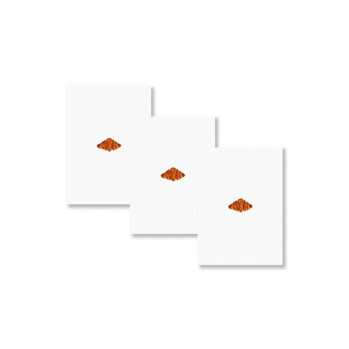 Postkarte Croissant, 3er-Set - SANS. Postkarte Croissant, 3er-Set - SANS.