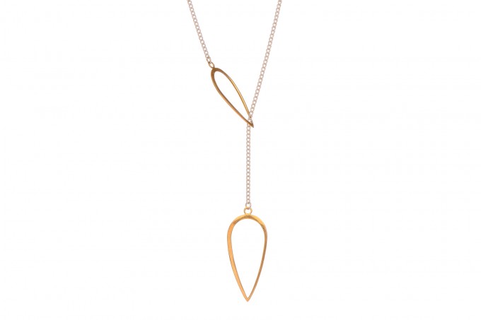 YOURS TO KEEP Offene Kette mit Blatt-Anhängern YOURS TO KEEP Offene Kette mit Blatt-Anhängern