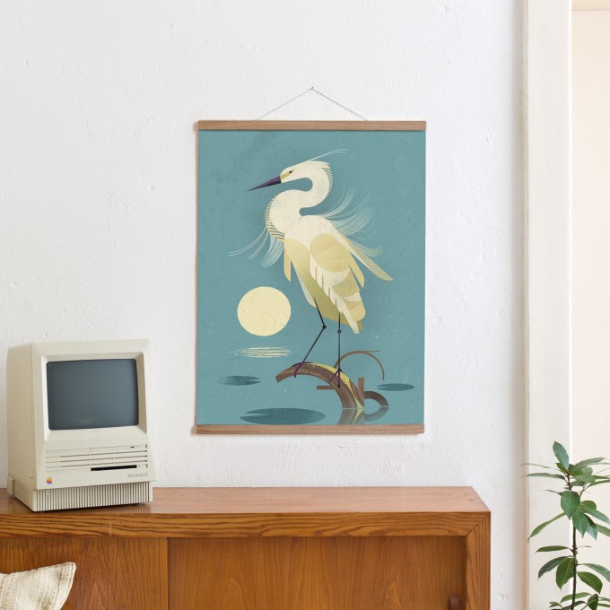 KLEINWAREN / VON LAUFENBERG Set / Little Egret + Magnetische Posterleiste Eiche 50 cm KLEINWAREN / VON LAUFENBERG Set / Little Egret + Magnetische Posterleiste Eiche 50 cm