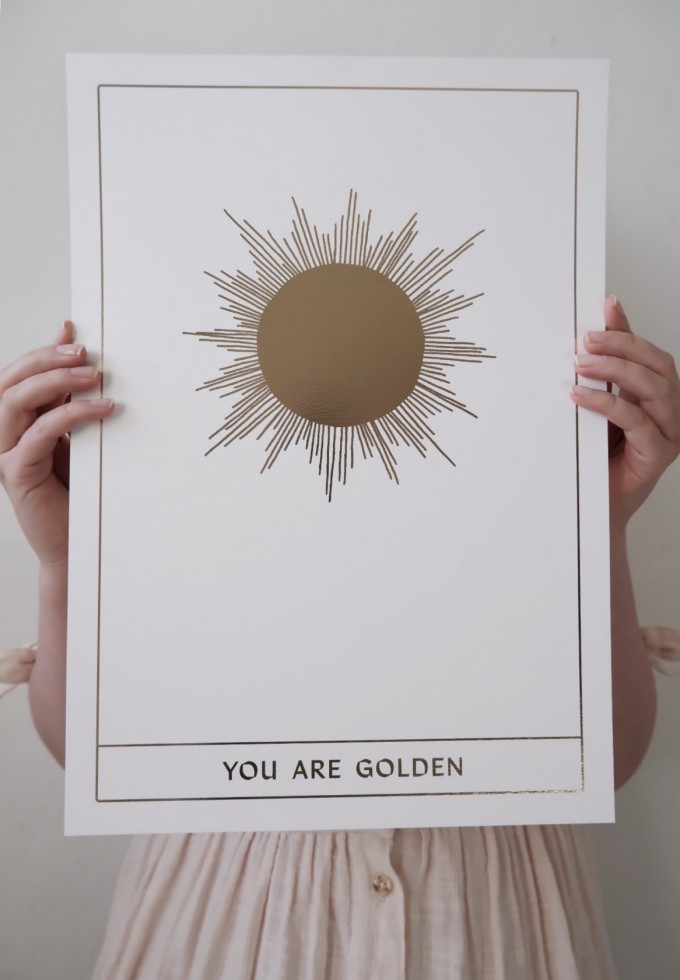GOLDEN SUN - A3 Print mit Goldfolie - Anna Cosma GOLDEN SUN - A3 Print mit Goldfolie - Anna Cosma