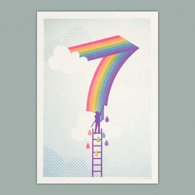 Feingeladen // NUMBERS // »Wolke Sieben« (FPSFAQ), RISO-Kunstdruck, A4 Feingeladen // NUMBERS // »Wolke Sieben« (FPSFAQ), RISO-Kunstdruck, A4