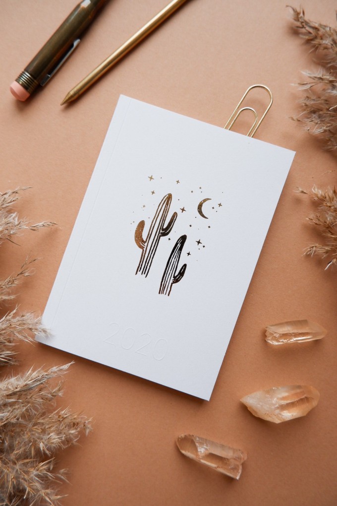 GOLDEN CACTI - PETITE PLANNER 2020 - A6 Kalender - Anna Cosma GOLDEN CACTI - PETITE PLANNER 2020 - A6 Kalender - Anna Cosma
