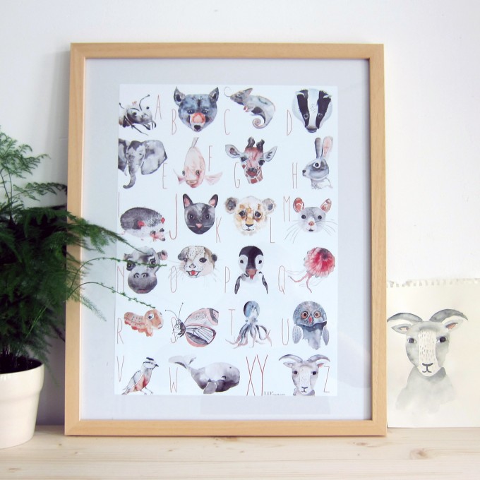 nuukk Tiere ABC Poster (30x42cm) nuukk Tiere ABC Poster (30x42cm)