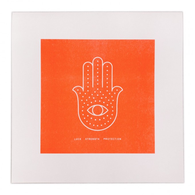 Feingeladen // SIMPLY DIVINE // Hamsa Hand »Luck Strength Protection« (FO), RISO-Kunstdruck, 30 x 30 cm Feingeladen // SIMPLY DIVINE // Hamsa Hand »Luck Strength Protection« (FO), RISO-Kunstdruck, 30 x 30 cm