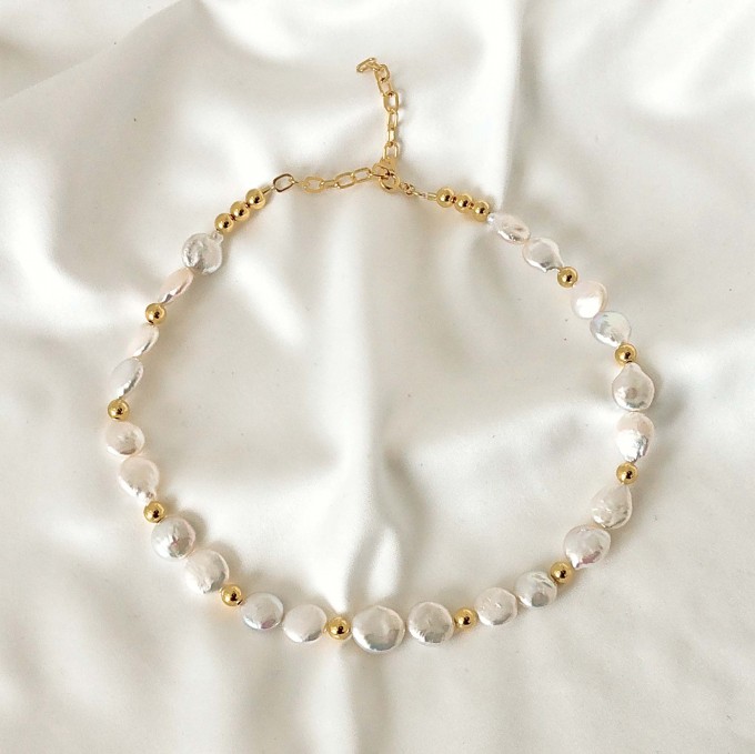 ST'ATOUR AURORA – Choker mit Perlen in Gold, Silber oder Roségold ST'ATOUR AURORA – Choker mit Perlen in Gold, Silber oder Roségold