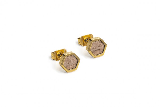 BeWooden Ohrringe, Ohrstecker mit Holzdetail - Apis Earrings Hexagon BeWooden Ohrringe, Ohrstecker mit Holzdetail - Apis Earrings Hexagon