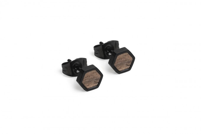 BeWooden Ohrringe, Ohrstecker mit Holzdetail - Apis Nox Earrings Hexagon BeWooden Ohrringe, Ohrstecker mit Holzdetail - Apis Nox Earrings Hexagon